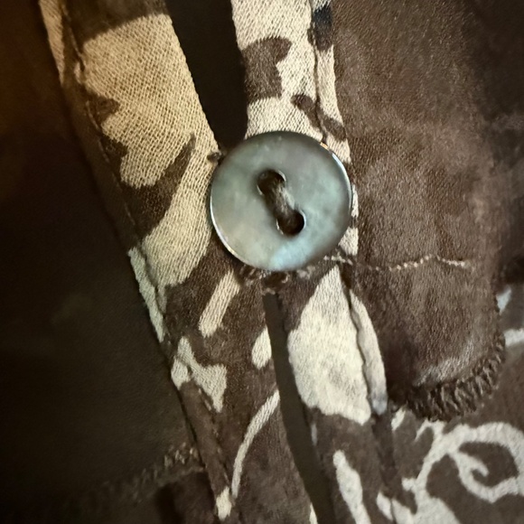 Tyler Boe 100% Silk Floral Blouse Ruffled Size‎ 6 - Picture 6 of 13